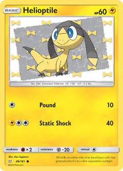 Helioptile 49/181 Common card from Team Up