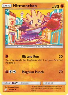 Hitmonchan 74/181 Uncommon card from Team Up
