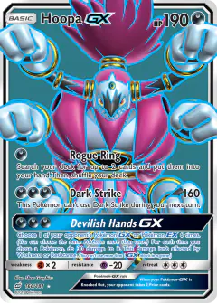 Hoopa-GX 166/181 Rare Ultra card from Team Up
