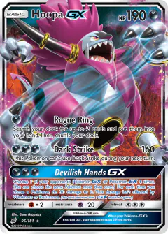 Hoopa-GX 96/181 Rare Holo GX card from Team Up