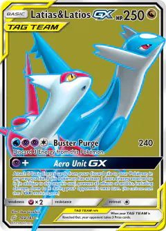Latias & Latios-GX 169/181 Rare Ultra card from Team Up
