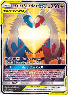 Latias & Latios-GX 170/181 Rare Ultra card from Team Up