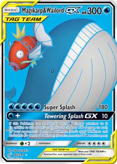 Magikarp & Wailord-GX 160/181 Rare Ultra card from Team Up