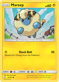 Mareep 41/181 Common card from Team Up