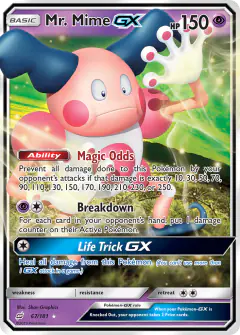 Mr. Mime-GX 67/181 Rare Holo GX card from Team Up