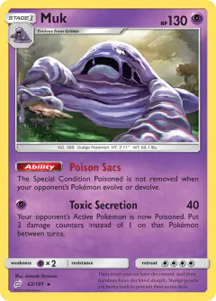 Muk 63/181 Rare card from Team Up