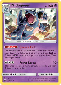 Nidoqueen 56/181 Rare card from Team Up