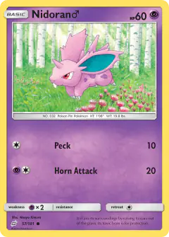 Nidoran ♂ 57/181 Common card from Team Up