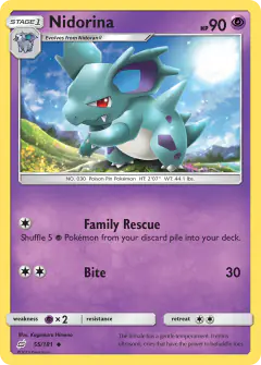 Nidorina 55/181 Uncommon card from Team Up