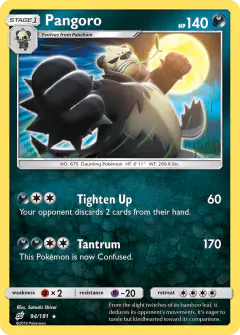 Pangoro 94/181 Rare card from Team Up