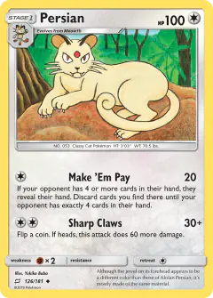 Persian 126/181 Uncommon card from Team Up
