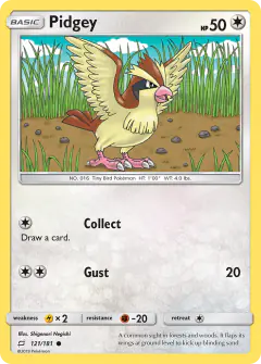 Pidgey 121/181 Common card from Team Up