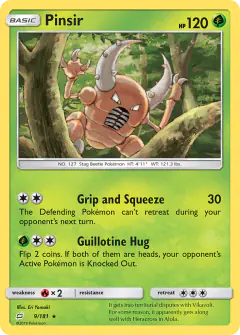 Pinsir 9/181 Rare card from Team Up