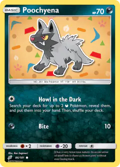 Poochyena 86/181 Common card from Team Up