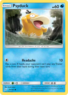 Psyduck 26/181 Common card from Team Up