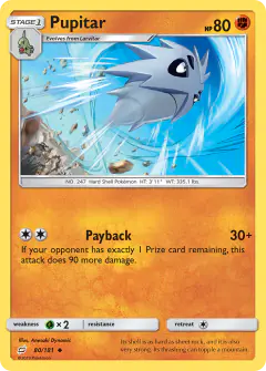 Pupitar 80/181 Uncommon card from Team Up