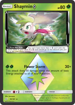 Shaymin ◇ 10/181 Rare Prism Star card from Team Up