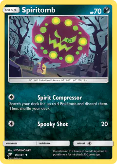 Spiritomb 89/181 Uncommon card from Team Up