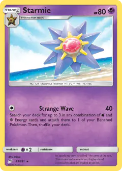 Starmie 65/181 Rare card from Team Up