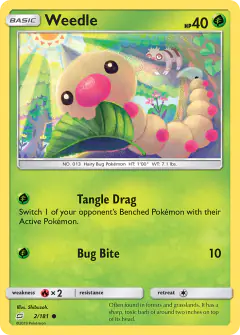 Weedle 2/181 Common card from Team Up