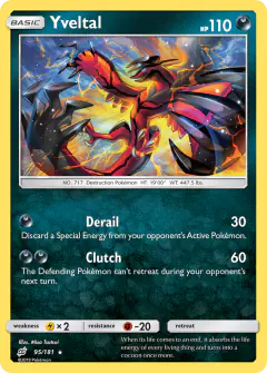 Yveltal 95/181 Rare Holo card from Team Up