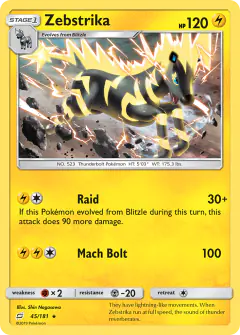 Zebstrika 45/181 Rare card from Team Up
