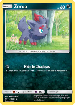 Zorua 90/181 Common card from Team Up