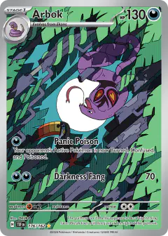 Arbok 176/162 Illustration Rare card from Temporal Forces