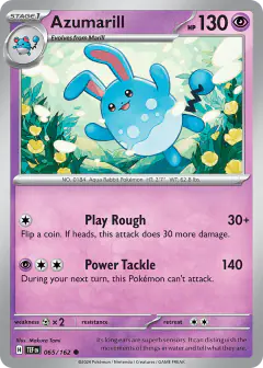 Azumarill 065/162 Common card from Temporal Forces