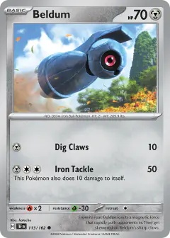 Beldum 113/162 Common card from Temporal Forces