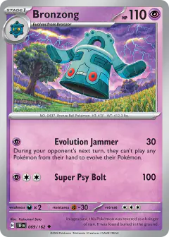 Bronzong 069/162 Uncommon card from Temporal Forces