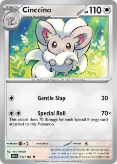 Cinccino 137/162 Uncommon card from Temporal Forces