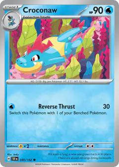 Croconaw 040/162 Common card from Temporal Forces
