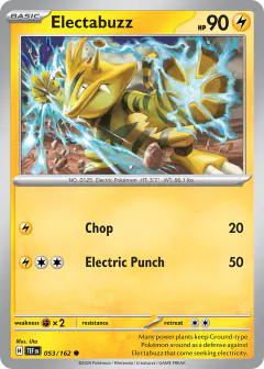 Electabuzz 053/162 Common card from Temporal Forces