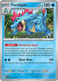 Feraligatr 041/162 Rare card from Temporal Forces