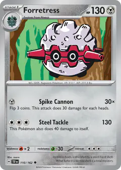 Forretress 110/162 Uncommon card from Temporal Forces