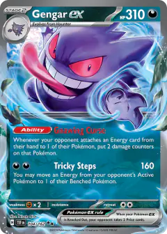 Gengar ex 104/162 Double Rare card from Temporal Forces