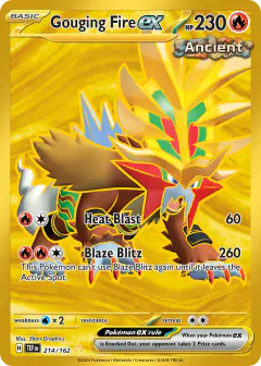 Gouging Fire ex 214/162 Hyper Rare card from Temporal Forces