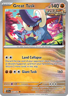 Great Tusk 097/162 Uncommon card from Temporal Forces