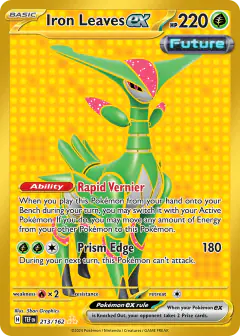Iron Leaves ex 213/162 Hyper Rare card from Temporal Forces