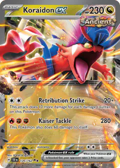 Koraidon ex 120/162 Double Rare card from Temporal Forces