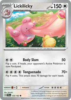 Lickilicky 125/162 Common card from Temporal Forces