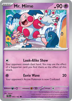 Mr. Mime 063/162 Common card from Temporal Forces