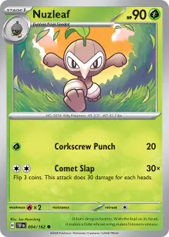 Nuzleaf 004/162 Common card from Temporal Forces