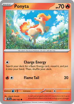 Ponyta 026/162 Common card from Temporal Forces