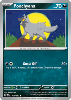 Poochyena 105/162 Common card from Temporal Forces