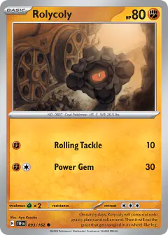 Rolycoly 093/162 Common card from Temporal Forces