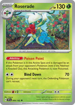 Roserade 009/162 Uncommon card from Temporal Forces