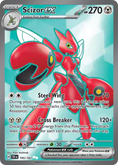 Scizor ex 195/162 Ultra Rare card from Temporal Forces