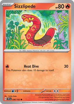 Sizzlipede 036/162 Common card from Temporal Forces